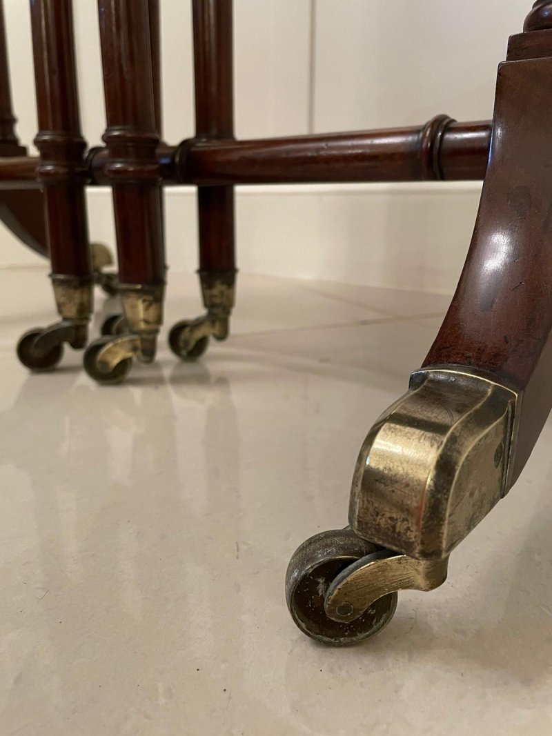 Fine George III Antique Mahogany Spider Leg Drop-Leaf Table - Image 10